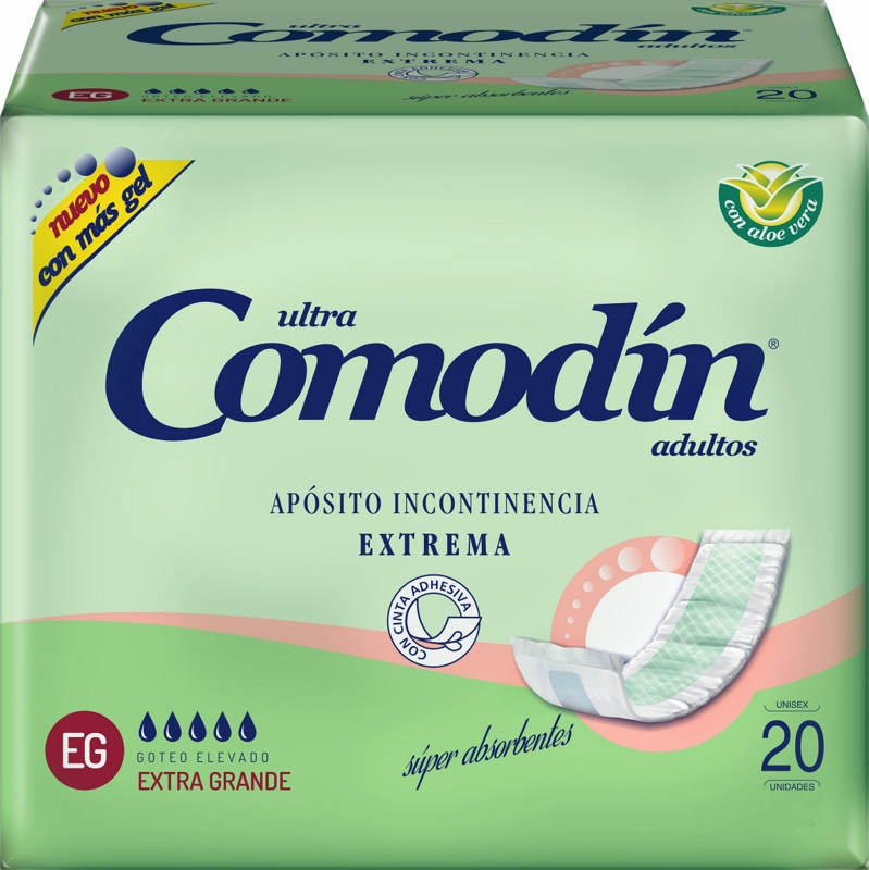 Comodin Aposito Incontinencia Extrema Extra Grande x 120 unid