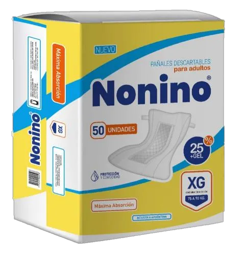 Nonino Pañal Recto Clásico XG x50 — Bulto x2 paquetes